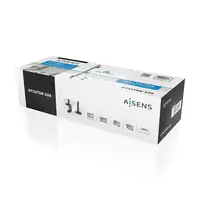 AISENS Soporte de mesa eco giratorio e inclinable para 2 Monitor/TV 9kg de 17-32,