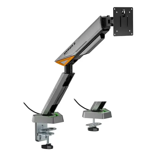 AISENS DT49TSRRGB-347 soporte para monitor 124,5 cm (49'') Escritorio Negro, Gris