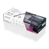 AISENS DT49TSRRGB-347 soporte para monitor 124,5 cm (49'') Escritorio Negro, Gris