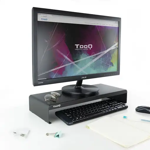 TooQ TQMR0121 soporte para monitor Escritorio Negro