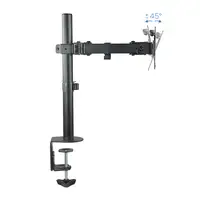 TooQ Soporte de Mesa Giratorio e Inclinable para 2 Pantallas (Monitor / TV Plasma
