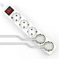 Ewent EW3916 base múltiple 1,5 m 5 salidas AC Interior Blanco