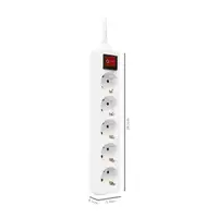 Ewent EW3916 base múltiple 1,5 m 5 salidas AC Interior Blanco
