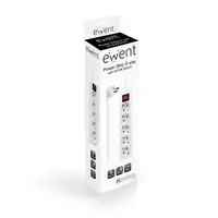 Ewent EW3916 base múltiple 1,5 m 5 salidas AC Interior Blanco