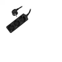 Ewent EW3959 base múltiple 1,5 m 3 salidas AC Interior Negro