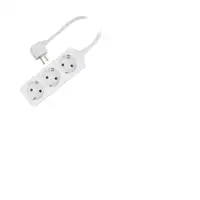 Ewent EW3958 base múltiple 1,5 m 3 salidas AC Interior Blanco