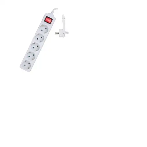 Ewent EW3955 base múltiple 1,5 m 5 salidas AC Interior Blanco