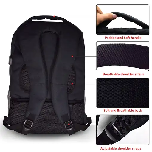 Ewent EW2529 maletines para portátil 43,9 cm (17.3'') Mochila Negro