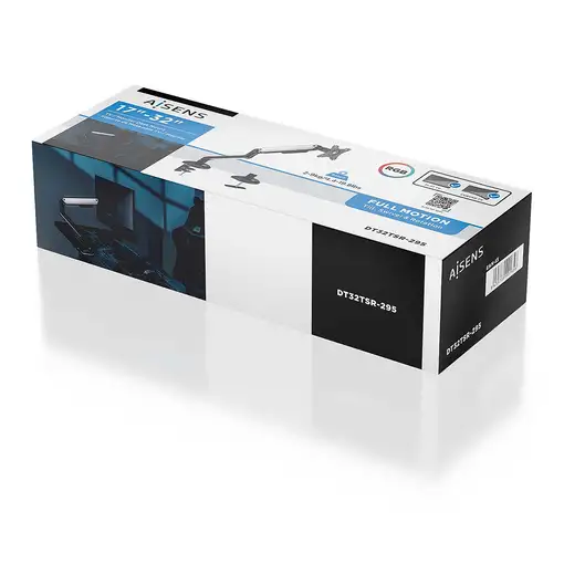 AISENS Soporte De Mesa RGB Gaming Contrapeso Giratorio E Inclinable Para Monitor/T