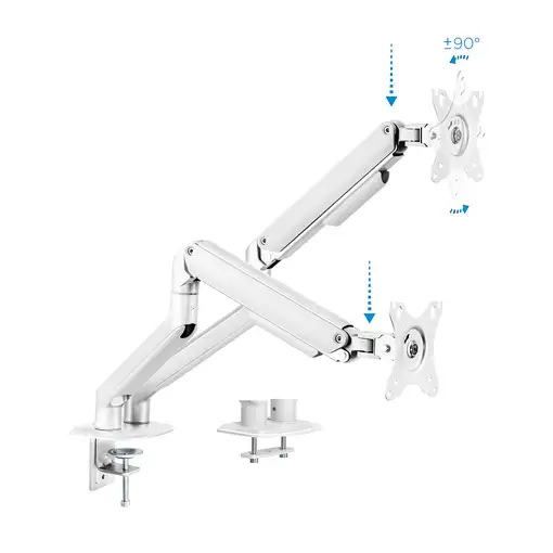 TooQ DB4132TNR-W soporte para monitor 81,3 cm (32'') Escritorio Blanco