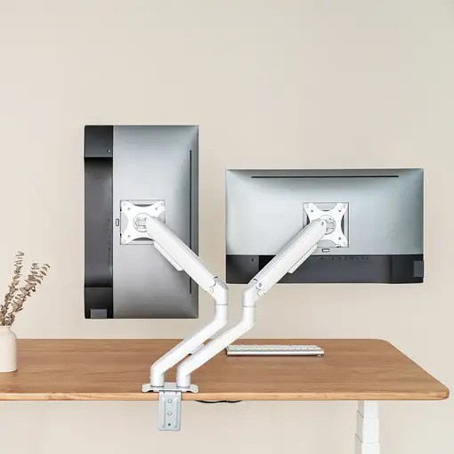 TooQ DB4132TNR-W soporte para monitor 81,3 cm (32'') Escritorio Blanco
