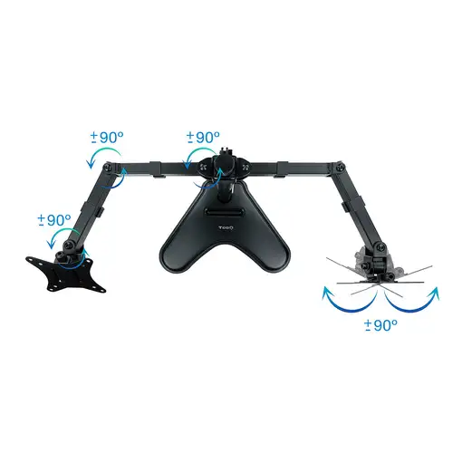 TooQ DB1702TN-B soporte para monitor 81,3 cm (32'') Escritorio Negro
