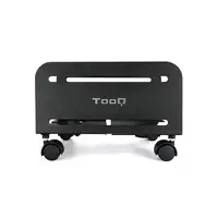 TooQ Soporte metálico para CPU de suelo con ruedas