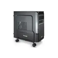 TooQ Soporte metálico para CPU de suelo con ruedas