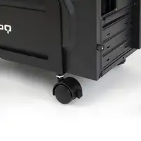 TooQ Soporte metálico para CPU de suelo con ruedas