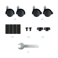 TooQ Soporte metálico para CPU de suelo con ruedas