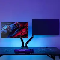 AISENS Soporte De Mesa RGB Gaming Contrapeso Giratorio E Inclinable Para Monitor/T