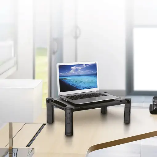 AISENS Soporte Elevador XL Para Monitor/Portátil, Negro