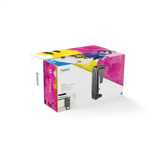 TooQ Soporte Metálico para CPU para Escritorio/Pared, Negro