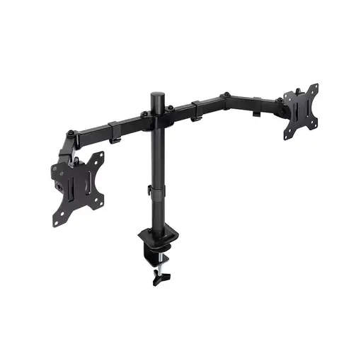 TooQ Soporte de Mesa para 2 Pantallas 17''-27'', Negro