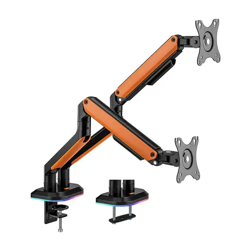 AISENS Soporte de Mesa RGB Gaming contrapeso giratorio e inclinable para Monitor/T
