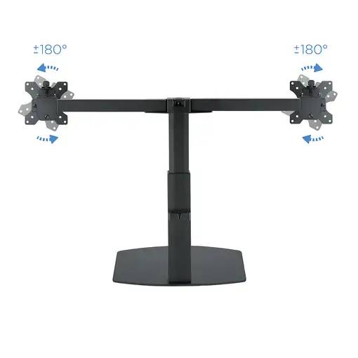 TooQ Soporte de mesa para 2 pantallas (monitor / plasma / LCD / LED) 17''-27''