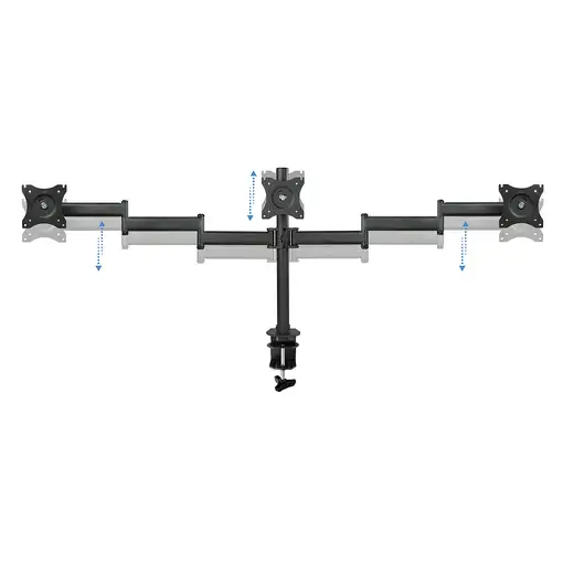 TooQ Soporte de mesa para 3 pantallas (monitor / plasma / LCD / LED) 13''-27''