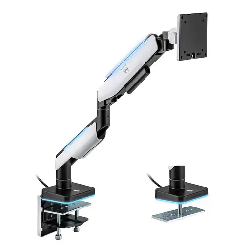 Ewent EW1509 soporte para monitor 124,5 cm (49'') Escritorio Negro, Blanco