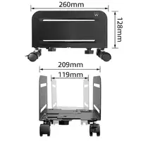 Ewent EW1291 soporte de CPU Carro para equipo informático Negro