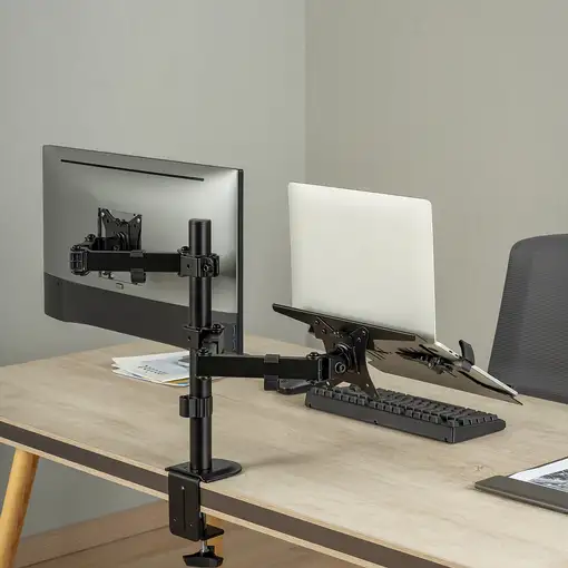 AISENS Soporte de Mesa Giratorio e Inclinable para Portatil y Monitor/TV 9Kg de 17