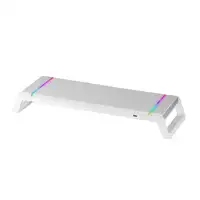 Mars Gaming MGS-ONE Blanco, Soporte Monitor RGB Chroma, Tamaño Ajustable, Soporte