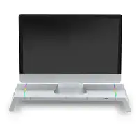 Mars Gaming MGS-ONE Blanco, Soporte Monitor RGB Chroma, Tamaño Ajustable, Soporte