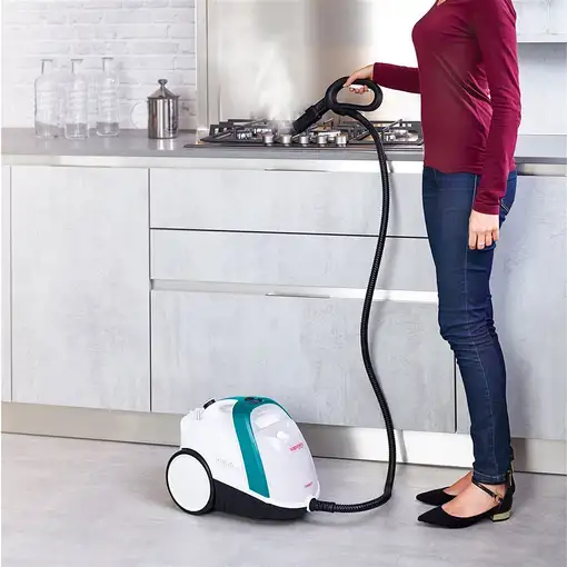 Polti Vaporetto Smart 100_T Limpiador a vapor de cilindro 1500 W Azul, Blanco