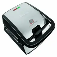 Tefal Snack Collection SW852D sandwichera 700 W Negro, Acero inoxidable
