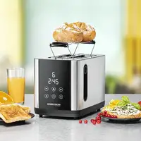 Rommelsbacher TO 850 tostadora 9 2 rebanada(s) 850 W Negro, Acero inoxidable