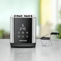 Rommelsbacher TO 850 tostadora 9 2 rebanada(s) 850 W Negro, Acero inoxidable