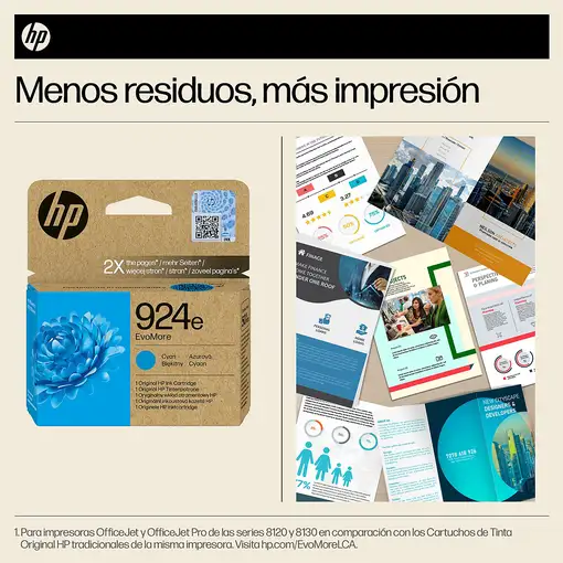 HP Cartucho de Tinta Original EvoMore 924e cian
