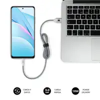 Pack 2 Cables Usb Tipo C – Usb Tipo C (3.0A) Negro/Plata