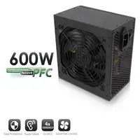 Ewent EW3908 unidad de fuente de alimentación 600 W 20+4 pin ATX ATX Negro