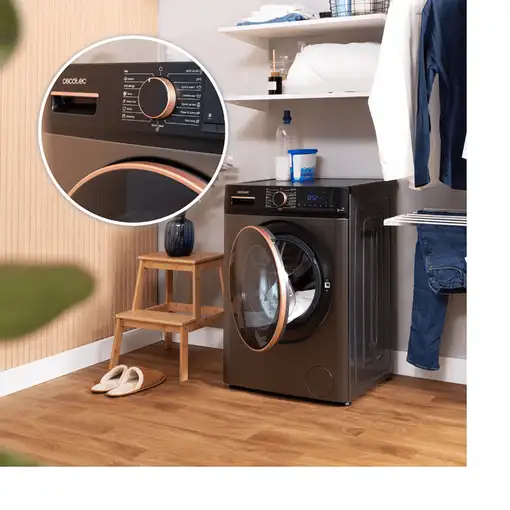Cecotec 01925 lavadora Carga frontal 8 kg 1400 RPM Negro