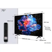 TCL P6K 75P6K Televisor 190,5 cm (75'') 4K Ultra HD Smart TV Wifi Negro