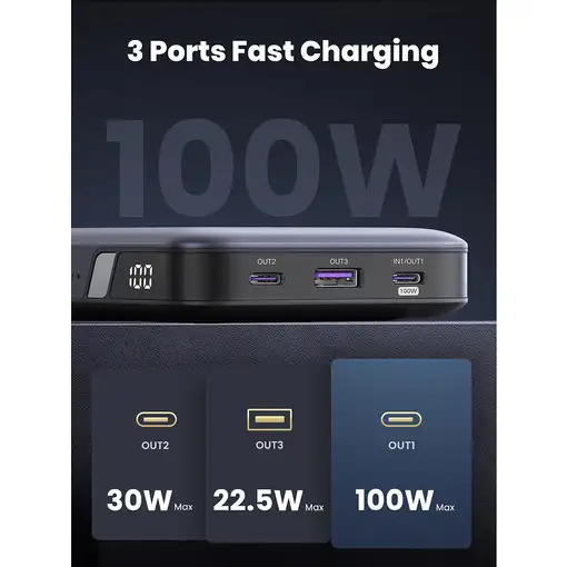 Ugreen 25188 batería externa 20000 mAh Gris
