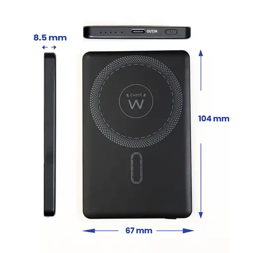 Ewent UltraSlim 5000mAh MagSafe PD 22.5W Power Bank