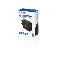 Ewent EW1327 cargador de dispositivo móvil Universal Negro Corriente alterna Carga