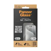 PanzerGlass ® Screen Protector iPhone 15 Pro | Ultra-Wide Fit w. EasyAligner Prote