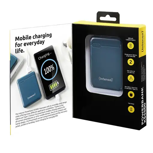 Intenso XS5000 Polímero de litio 5000 mAh Color petróleo