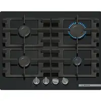 Bosch Serie 4 PNP6B6K40 hobs Negro Integrado 59 cm Encimera de gas 4 zona(s)