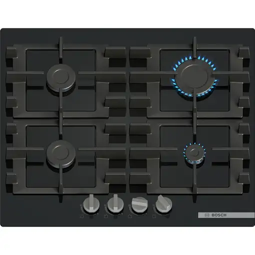 Bosch Serie 4 PNP6B6K40 hobs Negro Integrado 59 cm Encimera de gas 4 zona(s)