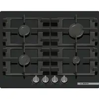Bosch Serie 4 PNP6B6K40 hobs Negro Integrado 59 cm Encimera de gas 4 zona(s)