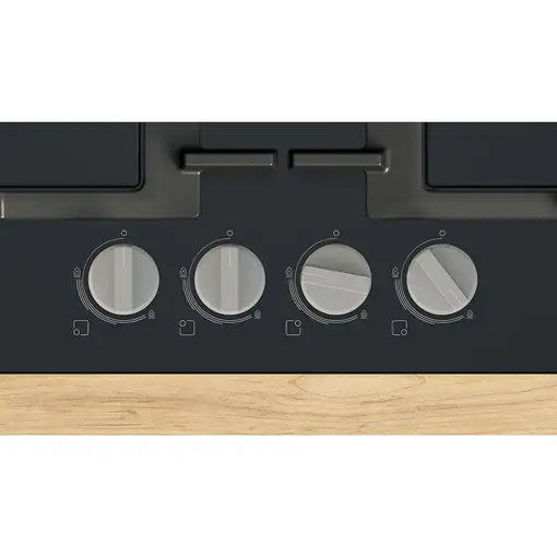 Bosch Serie 4 PNP6B6K40 hobs Negro Integrado 59 cm Encimera de gas 4 zona(s)